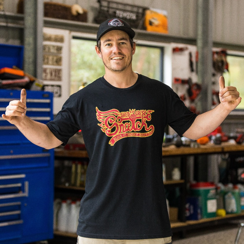 Crew Tee Graphic Print Shed Crew Black