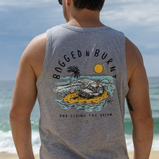 Singlet Graphic Print Bogged N Burnt Grey - SM1123GYL