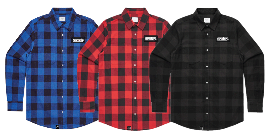 Flanno Unlined Shirt Snatch Blue Black