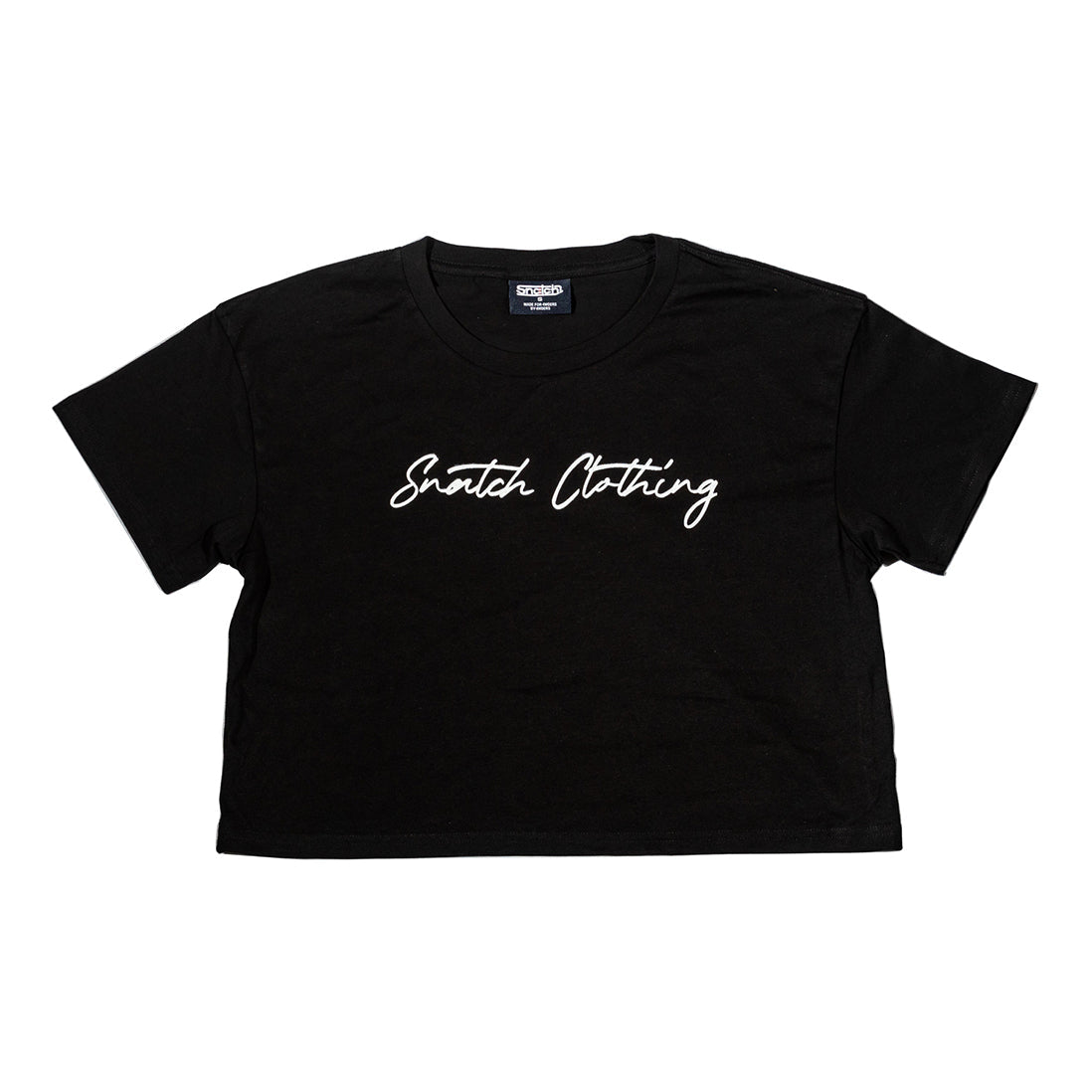 Crew Tee Crop Graphic Print Adventure Seeker Ladies Black