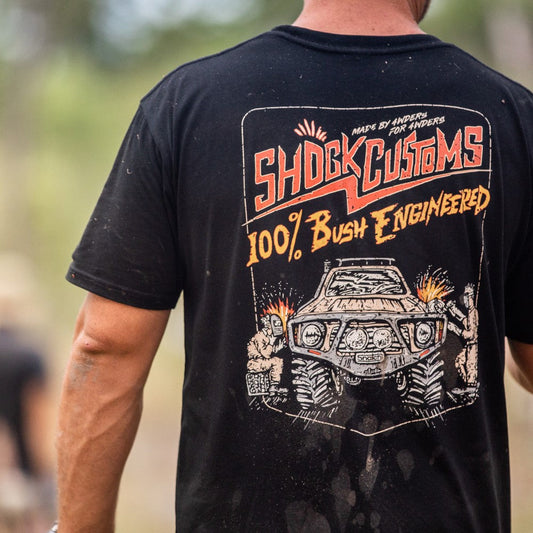 Crew Tee Graphic Print Shock Customs Black - SM1774BK3XL