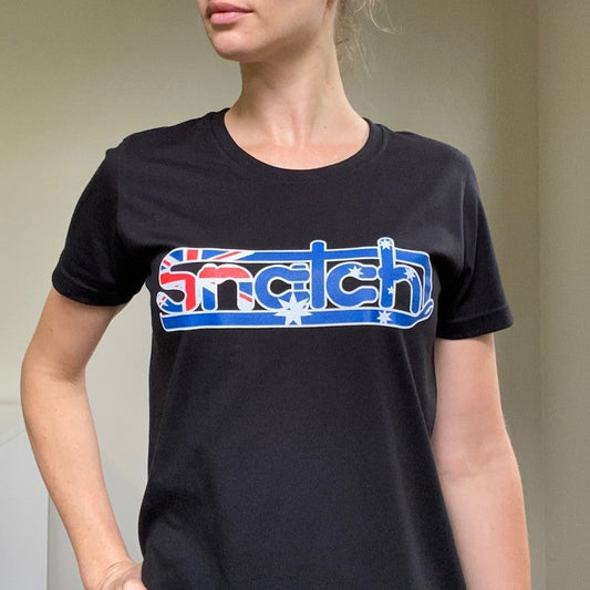 Crew Tee Aussie Womens Bk - SF1413BKXXS