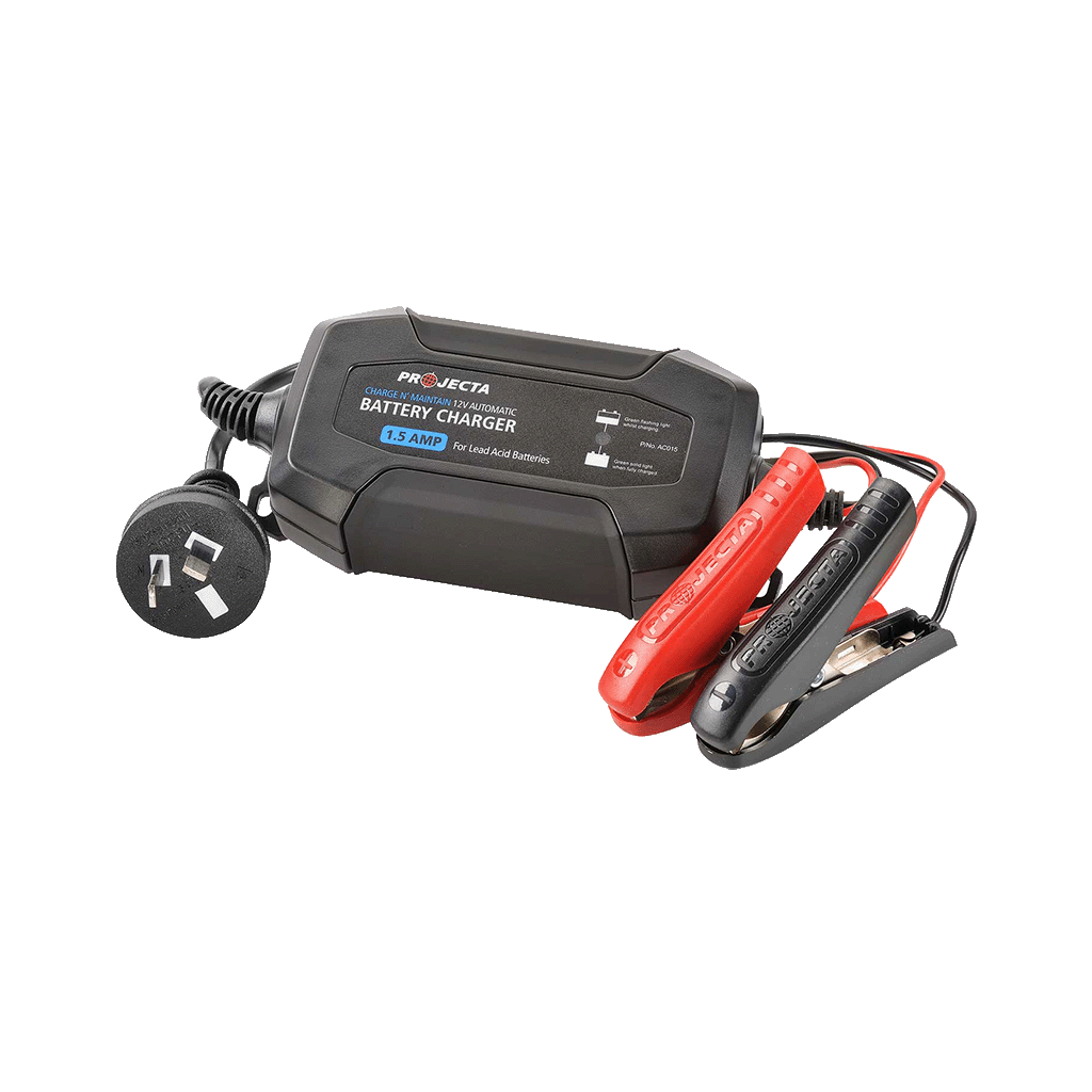 PROJECTA Charge N Maintain 1.5A 12V Battery Charger 4 Stage Auto