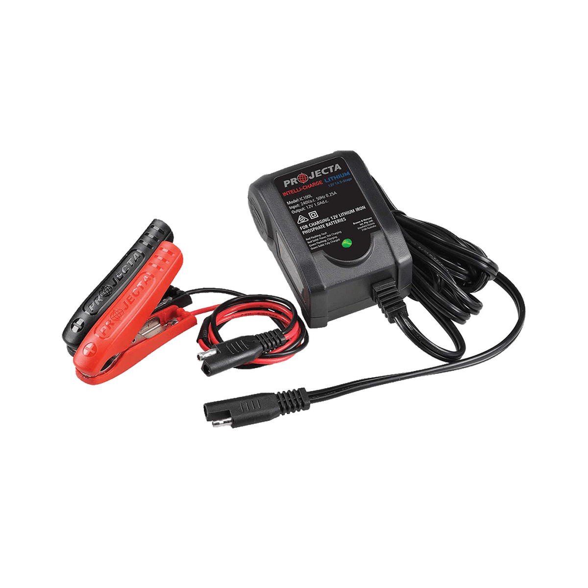 PROJECTA Intelli-Charge 1A 12V Lithium Battery Charger 5 Stage Auto IC100L