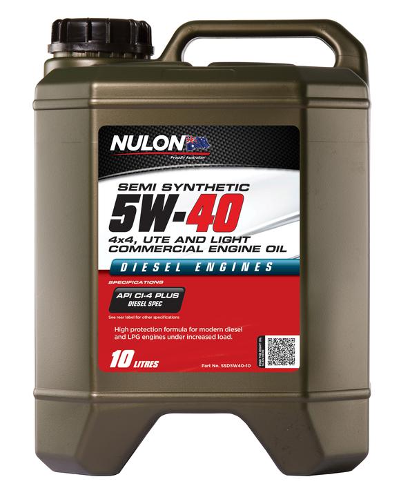Nulon Semi Synthetic 4x4, Ute & Light Commercial Diesel Engine Oil 5W-40 10L - SSD5W40-10
