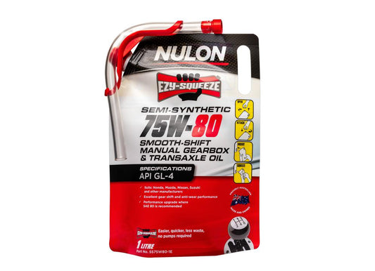 Nulon EZY-SQUEEZE 75W-80 Gearbox and Transaxle Oil Smooth Shift 1L - SS75W801E