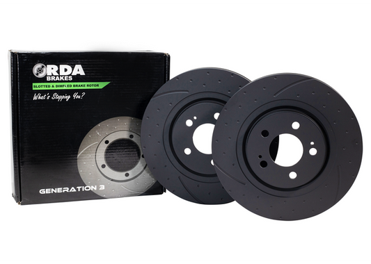 RDA Slotted And Dimpled Brake Rotor Pair - RDA151D